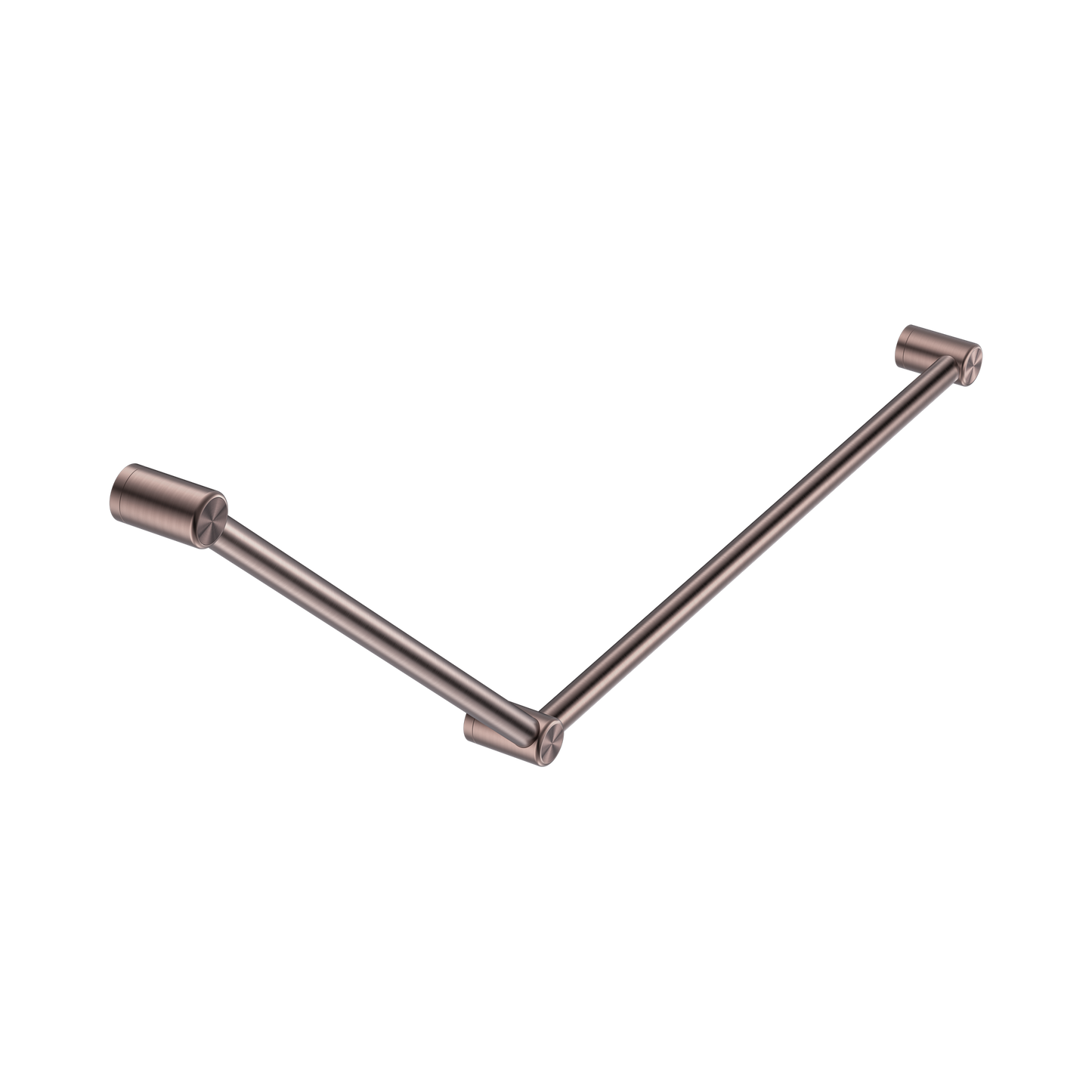 Mecca Care 32mm DDA Accessible Toilet Grab Rail Set 45 Degree 750X900mm Brushed Bronze