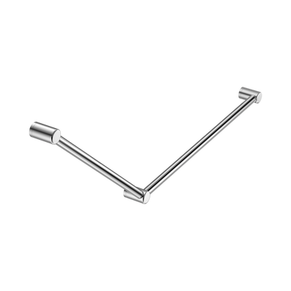 Mecca Care 32mm DDA Accessible Toilet Grab Rail Set 45 Degree 750X900mm Chrome