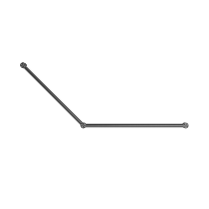 Nero Mecca Care 32mm DDA Grab Rail Set 45 Degree 750X900mm Gun Metal