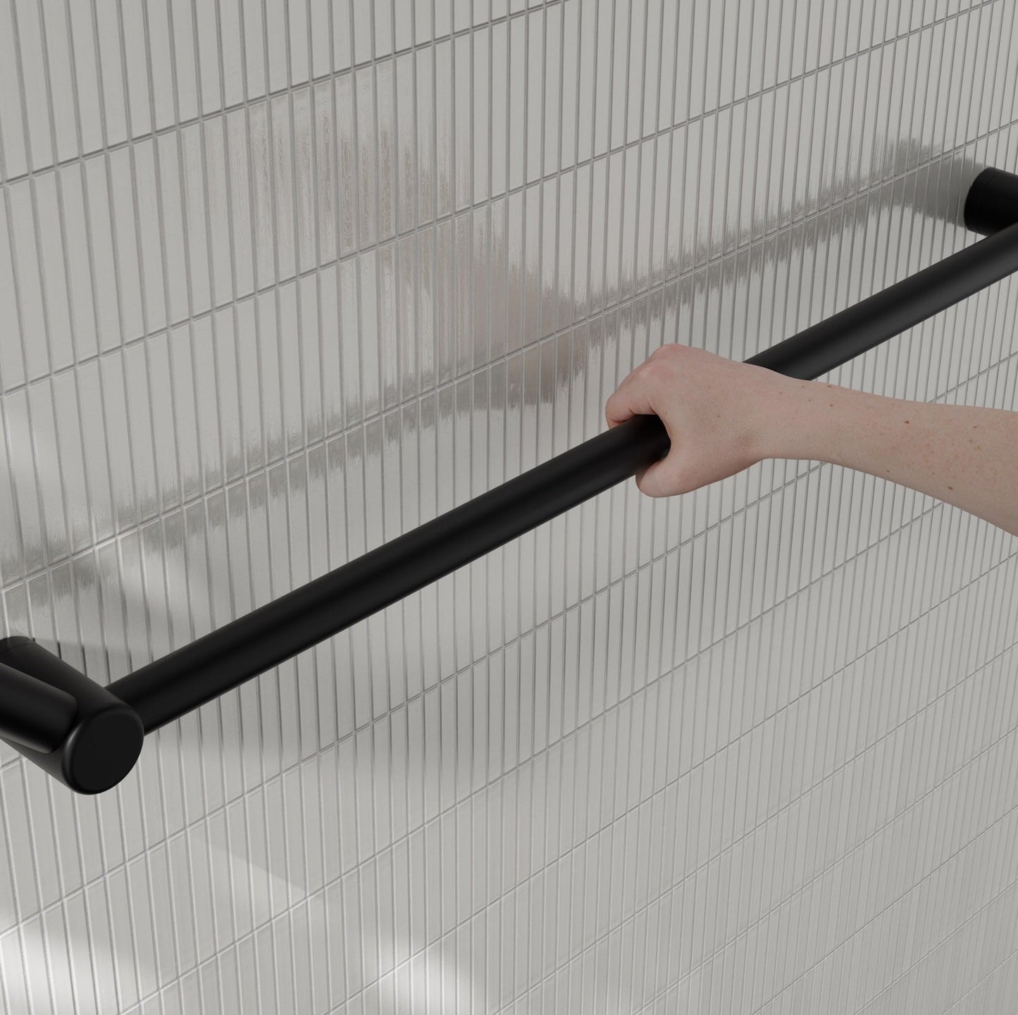 Nero Mecca Care 32mm DDA Grab Rail Set 45 Degree 750X900mm