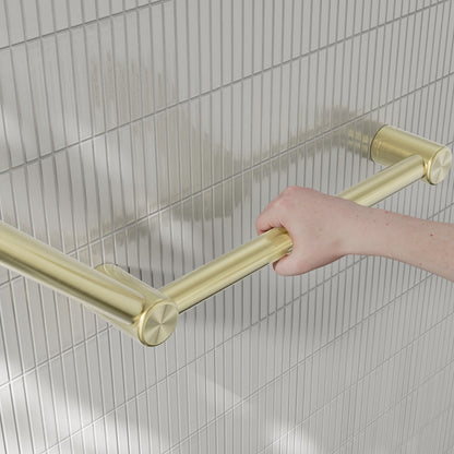 Nero Mecca Care 32mm Ambulant Toilet Grab Rail 45 Degree 750X450mm Brushed