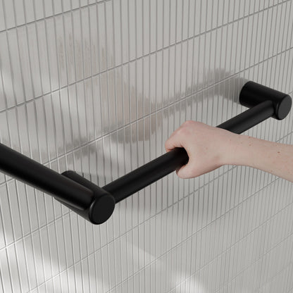 Nero Mecca Care 32mm Ambulant Toilet Grab Rail 45 Degree 750X450mm