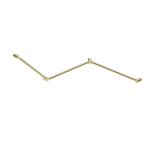 *Nero Mecca Care 32mm DDA Toilet Grab Rail Set 45 Degree Continuous 750X965X1025mm Brushed