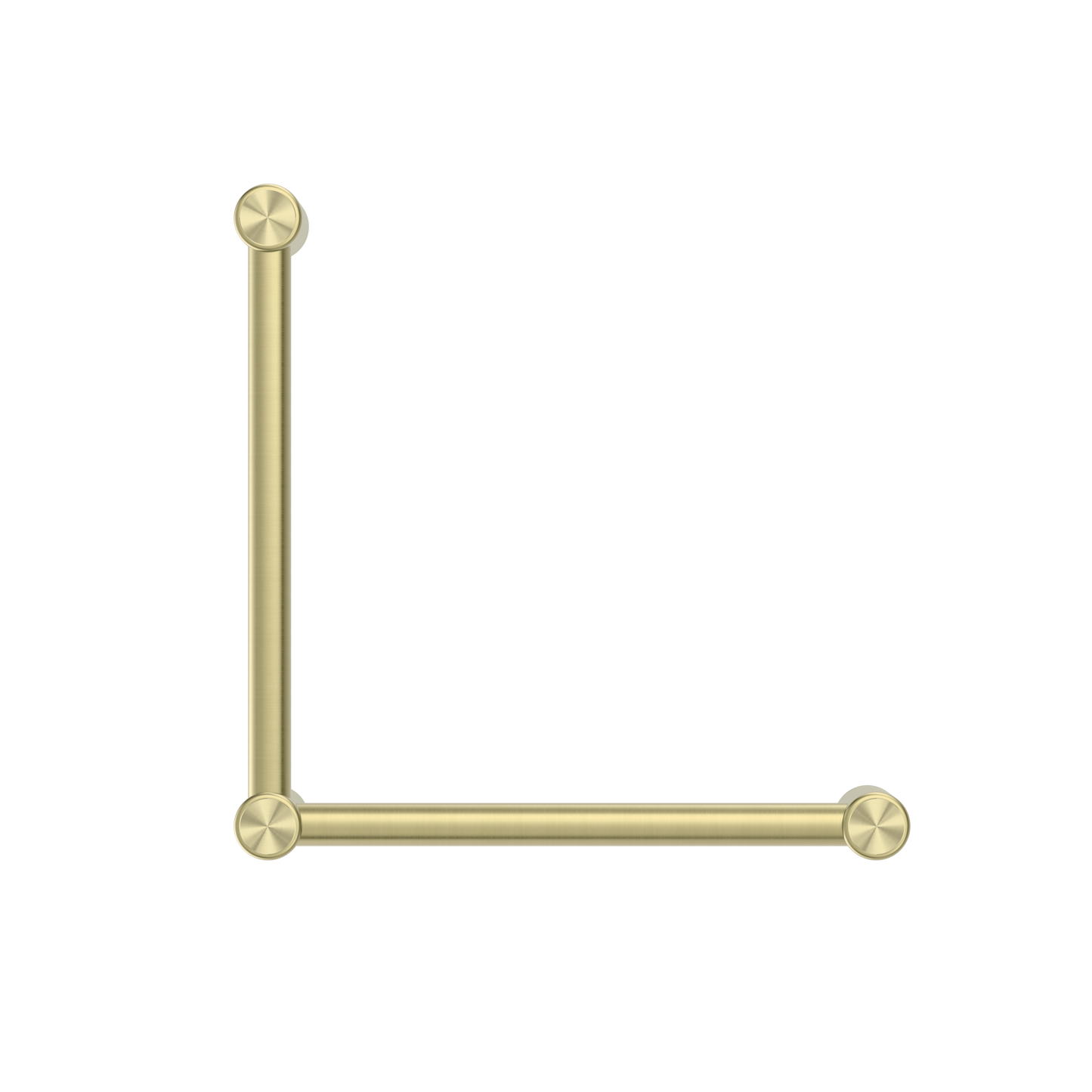 Nero Mecca Care 32mm Ambulant Toilet Grab Rail 90 Degree 450X450mm Brushed