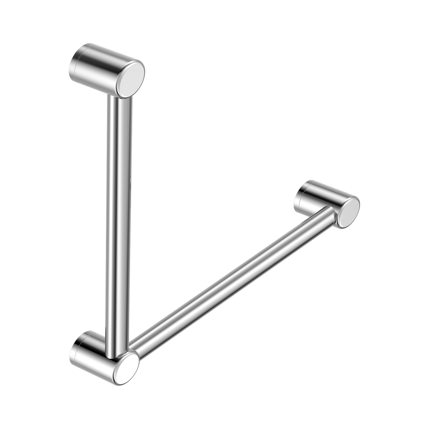 Mecca Care 32mm Ambulant Toilet Grab Rail 90 Degree 450X450mm Chrome