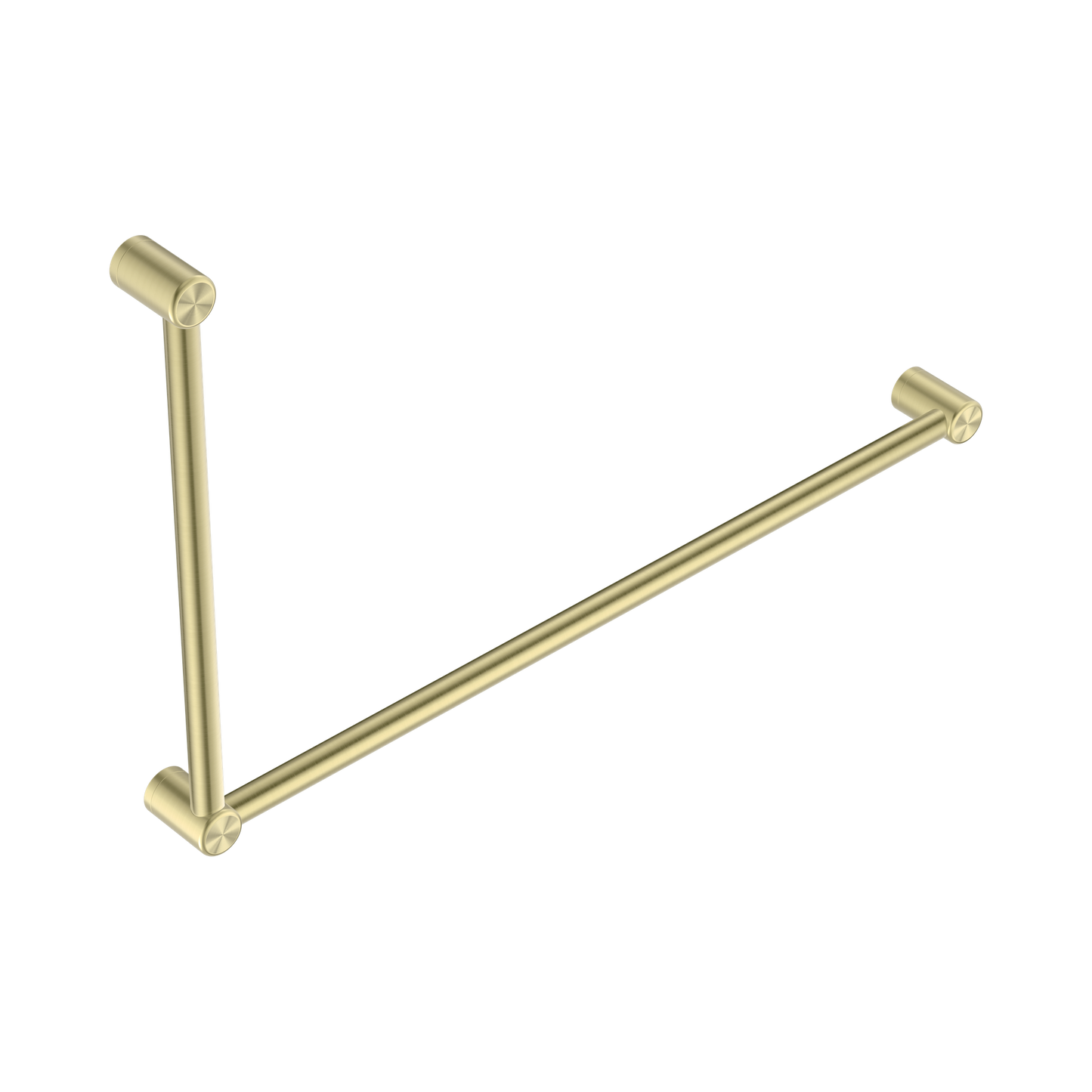 Mecca Care 32mm DDA Accessible Toilet Grab Rail Set 90 Degree 600X1000mm Brushed Gold