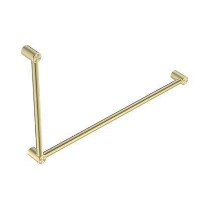 Mecca Care 32mm DDA Accessible Toilet Grab Rail Set 90 Degree 600X1000mm Brushed Gold