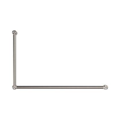 Mecca Care 32mm DDA Accessible Toilet Grab Rail Set 90 Degree 600X1000mm Brushed Nickel