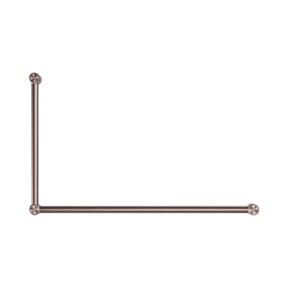 Mecca Care 32mm DDA Accessible Toilet Grab Rail Set 90 Degree 600X1000mm Brushed Bronze