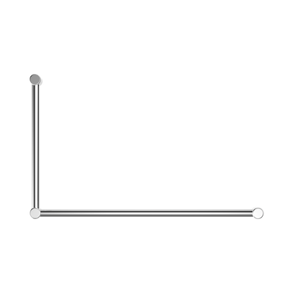 Mecca Care 32mm DDA Accessible Toilet Grab Rail Set 90 Degree 600X1000mm Chrome