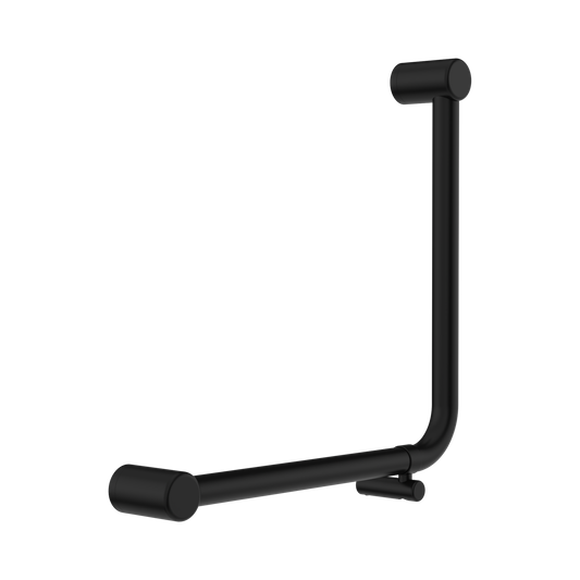 Mecca Care 32mm Ambulant 90 Degree Bent Tube Grab Rail 450X450mm Matte Black