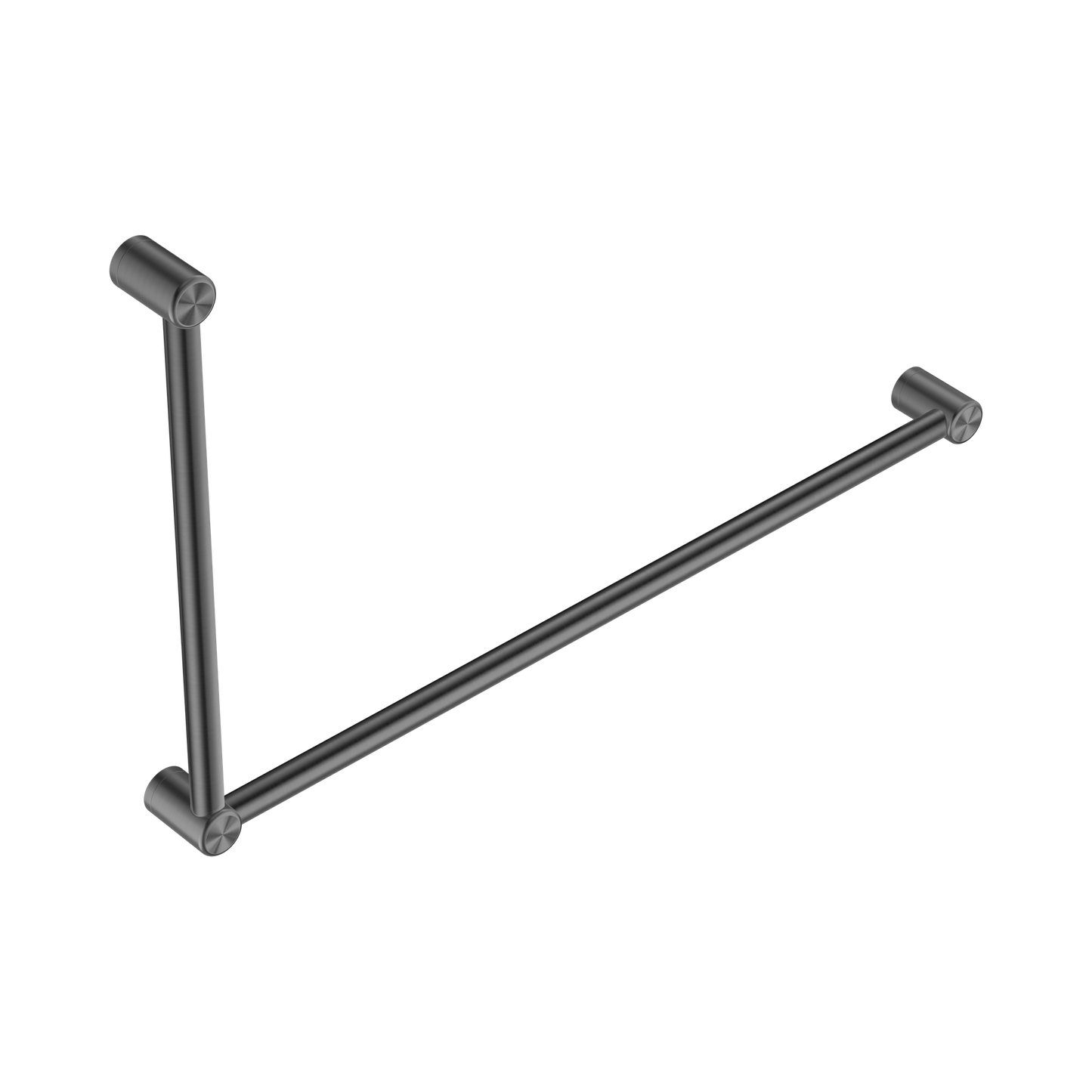 Mecca Care 32mm DDA Accessible Toilet Grab Rail Set 90 Degree 600X1000mm Gun Metal