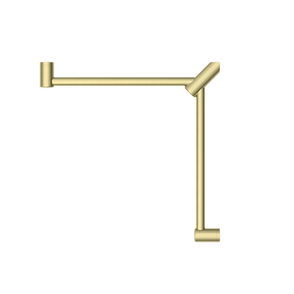 Nero Mecca Care 32mm Wrap Around Corner Grab Rail 600X600mm, Brushed