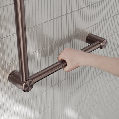 Nero Mecca Care 32mm Ambulant Toilet Grab Rail 90 Degree 450X450mm