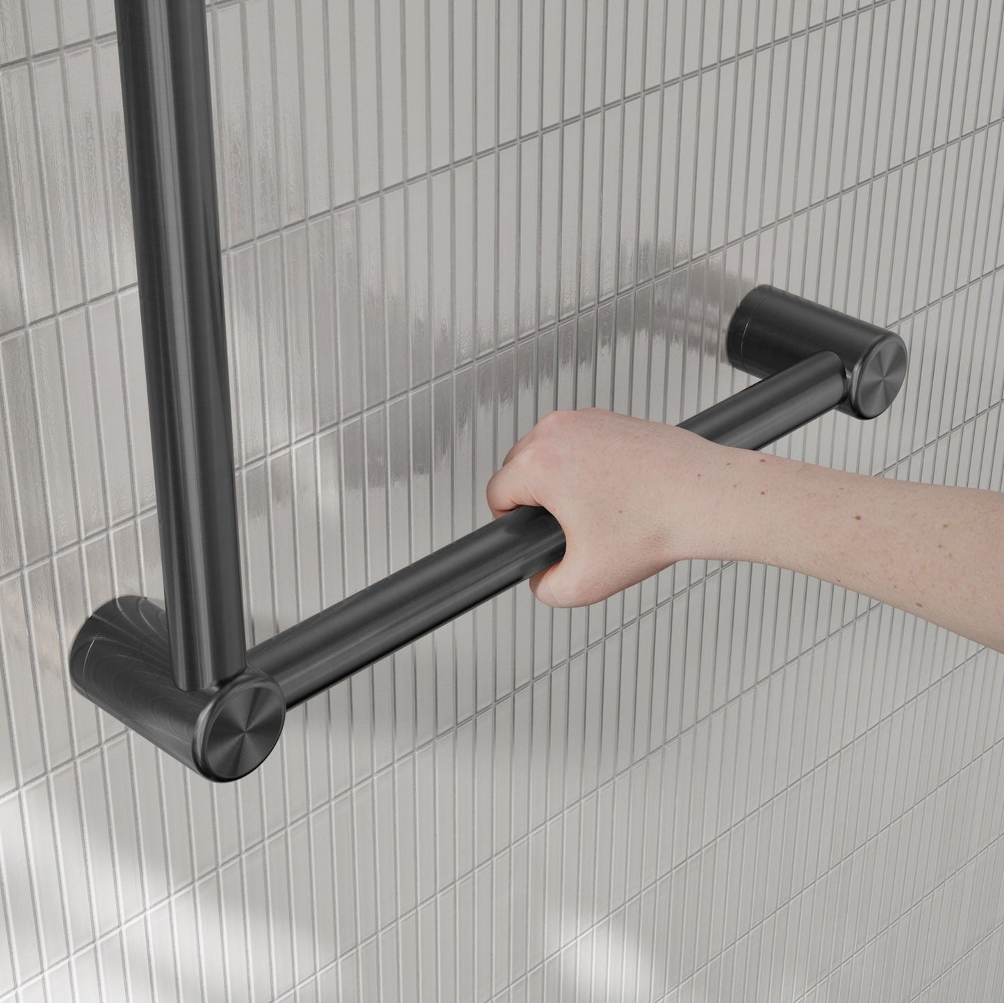 Nero Mecca Care 32mm Ambulant Toilet Grab Rail 90 Degree 450x450