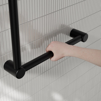 Nero Mecca Care 32mm Ambulant Toilet Grab Rail 90 Degree 450X450mm