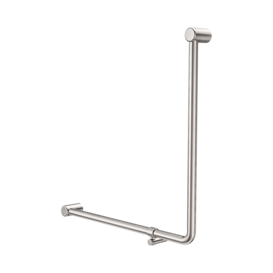 Mecca Care 32mm 90 Degree NZ4121 Accessible Toilet Grab Rail 750X750mm Brushed Nickel