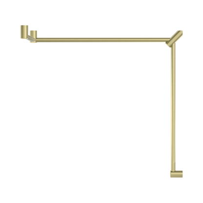 Mecca Care 32mm DDA Accessible Toilet Grab Rail Set 90 Degree Continuous 600X1065X1025mm Brushed Gold