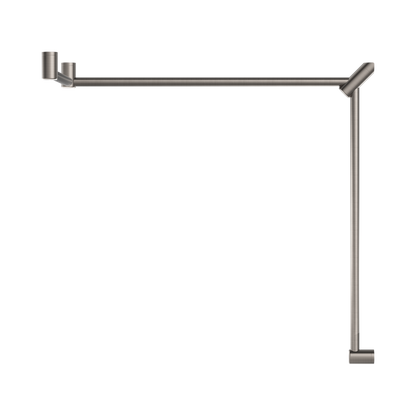Mecca Care 32mm DDA Accessible Toilet Grab Rail Set 90 Degree Continuous 600X1065X1025mm Brushed Nickel