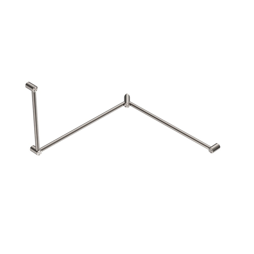 Nero Mecca Care 32mm DDA Toilet Grab Rail Set 90 Degree Continuous 600X1065X1025mm