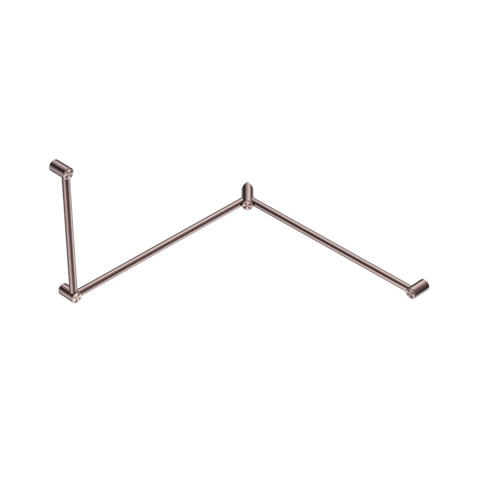 Nero Mecca Care 32mm DDA Toilet Grab Rail Set 90 Degree Continuous 600X1065X1025mm