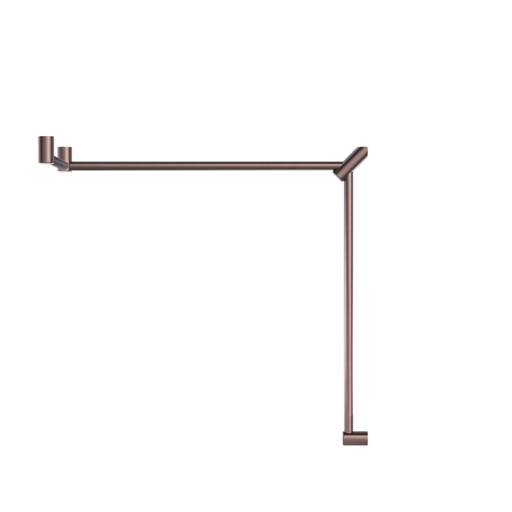 Nero Mecca Care 32mm DDA Toilet Grab Rail Set 90 Degree Continuous 600X1065X1025mm