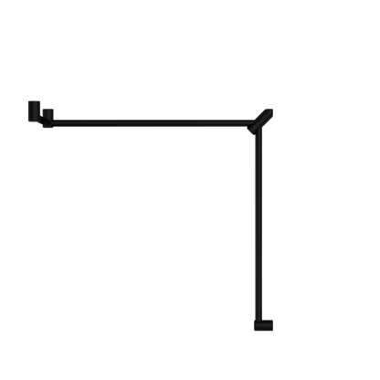 Nero Mecca Care 32mm DDA Toilet Grab Rail Set 90 Degree Continuous 600X1065X1025mm