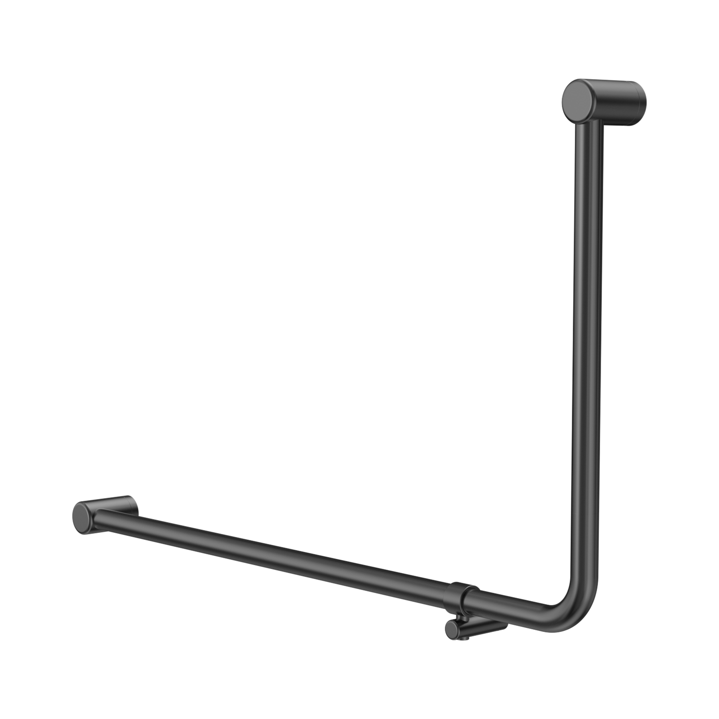 Mecca Care 32mm DDA Accessible Toilet 90 Degree Bent Tube Grab Rail 600X1000mm Gun Metal