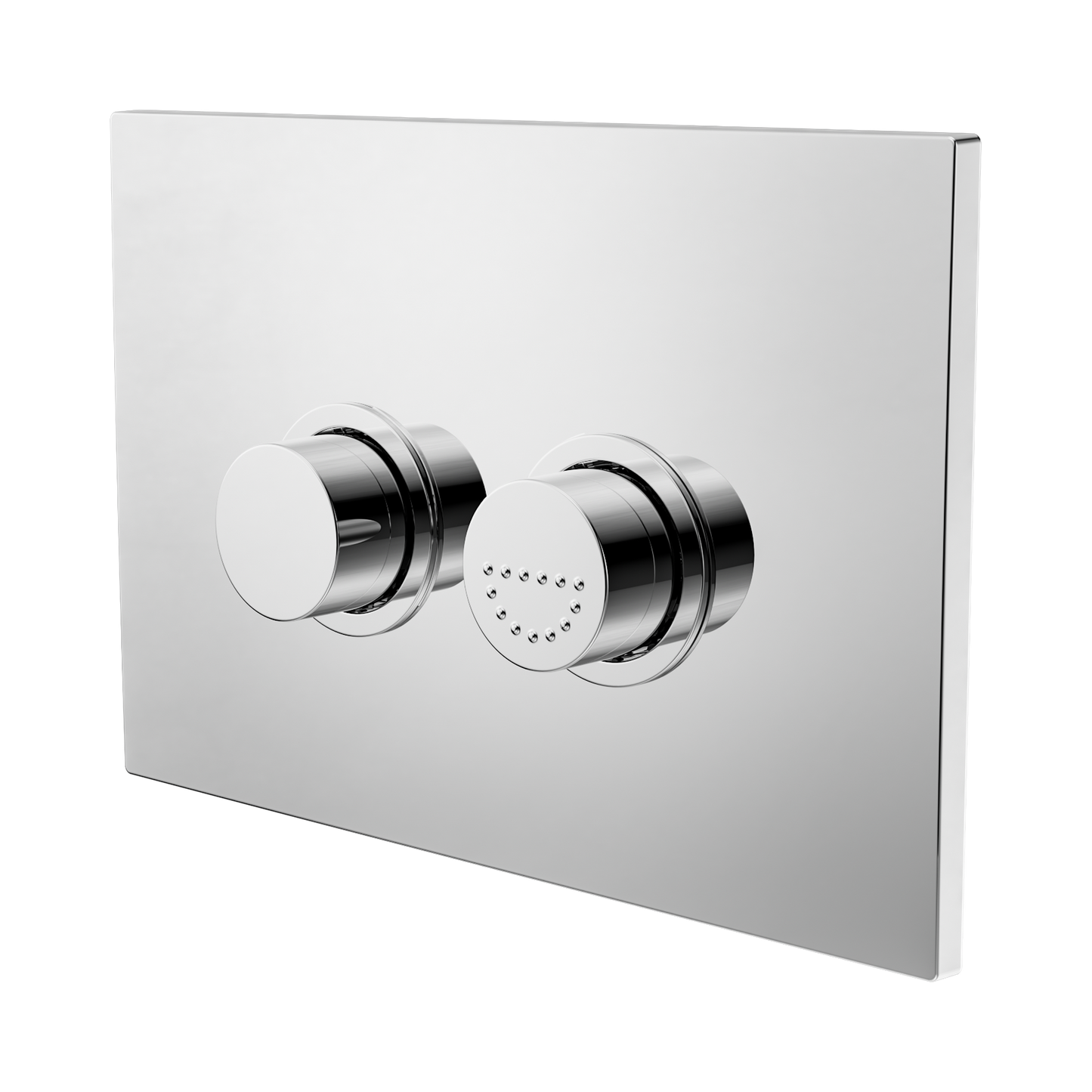 Mecca Care Raised Disabled Care Pneumatic Flush Buttons Plate DDA Accessible Toilet Compliant Chrome