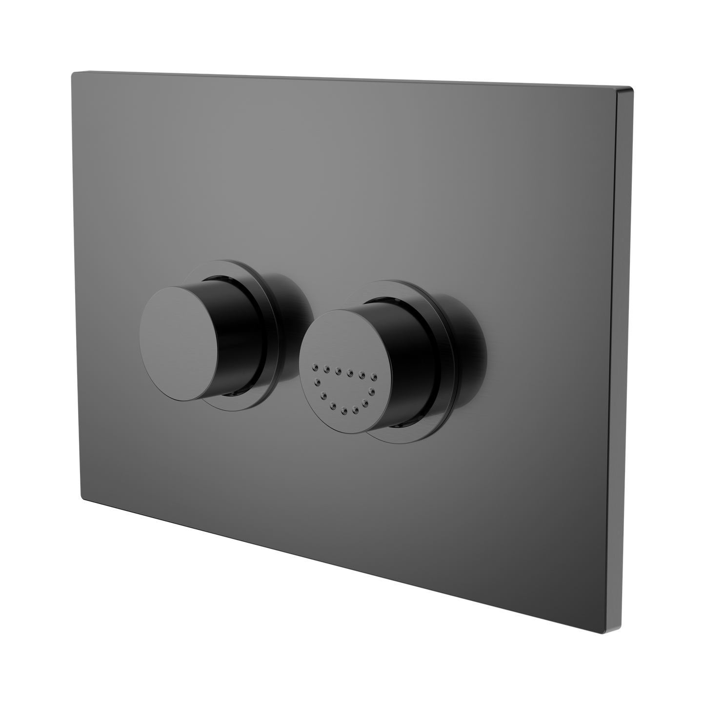 Mecca Care Raised Disabled Care Pneumatic Flush Buttons Plate DDA Accessible Toilet Compliant Gun Metal