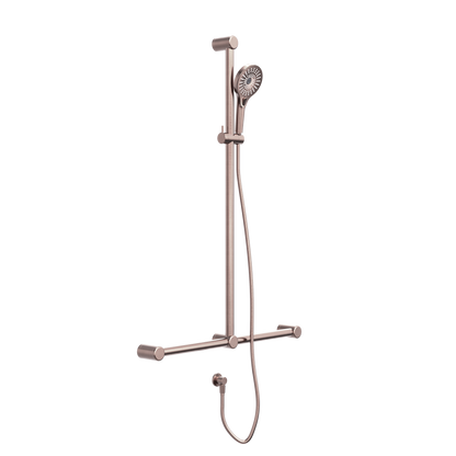 Nero Mecca Care 32mm T Bar Grab Rail And Adjustable Shower Set 1100X750mm
