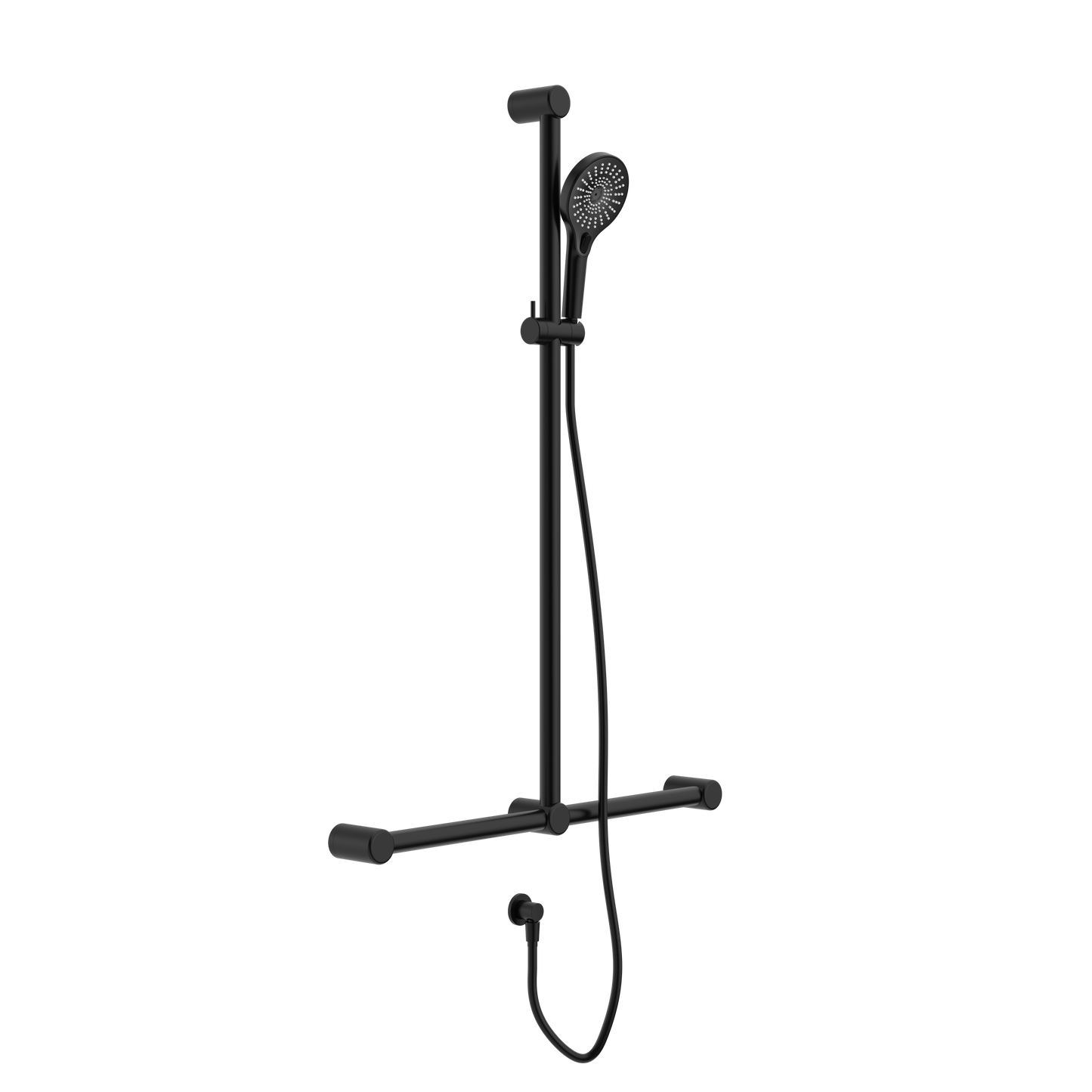 Nero Mecca Care 32mm T Bar Grab Rail And Adjustable Shower Set 1100X750mm