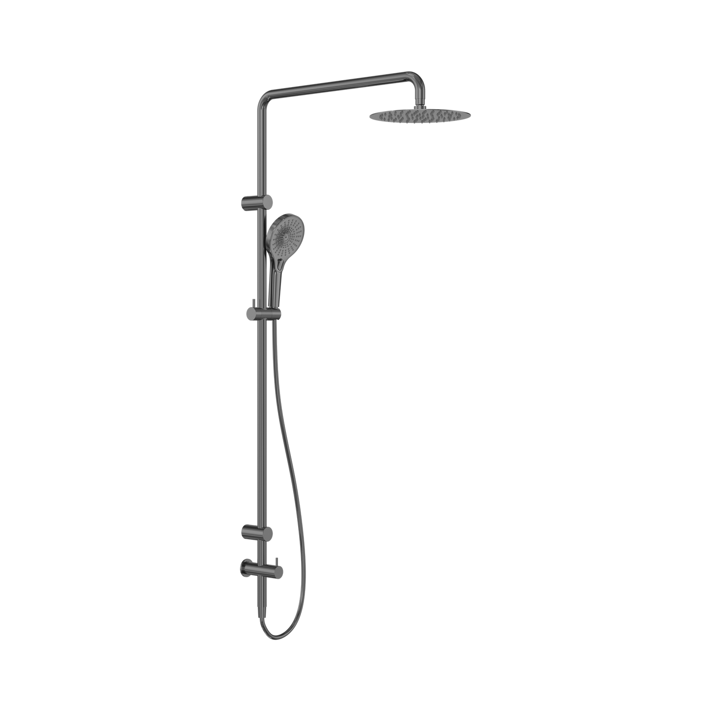 Mecca Care 25mm Grab Rail 900mm Twin Shower Set Gun Metal