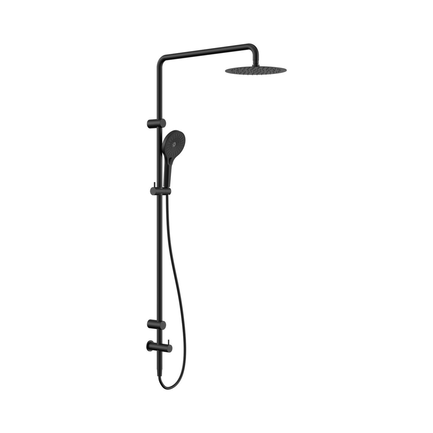 Mecca Care 25mm Grab Rail 900mm Twin Shower Set Matte Black