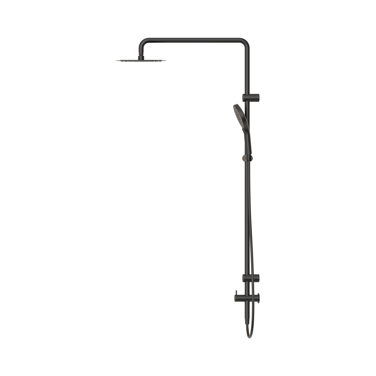 Mecca Care 25mm Grab Rail 900mm Twin Shower Set Matte Black