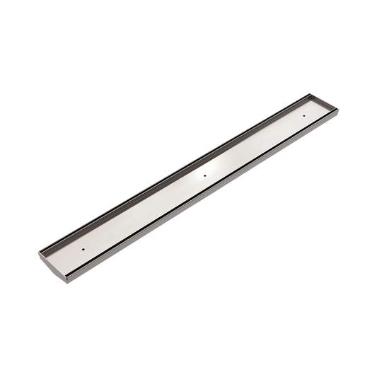 Tile Insert V Channel Floor Grate 80mm/89mm Outlet Without Outlet And Hole Saw Brushed Nickel