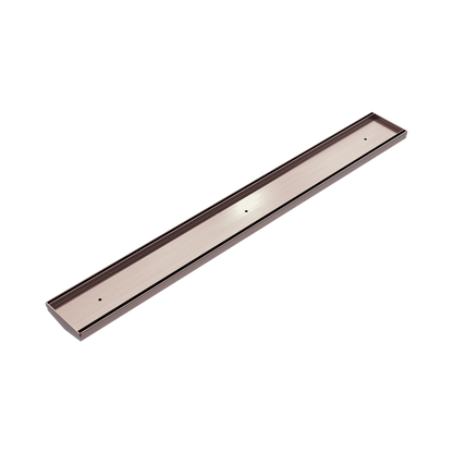 Tile Insert V Channel Floor Grate 80mm/89mm Outlet Without Outlet And Hole Saw Brushed Bronze