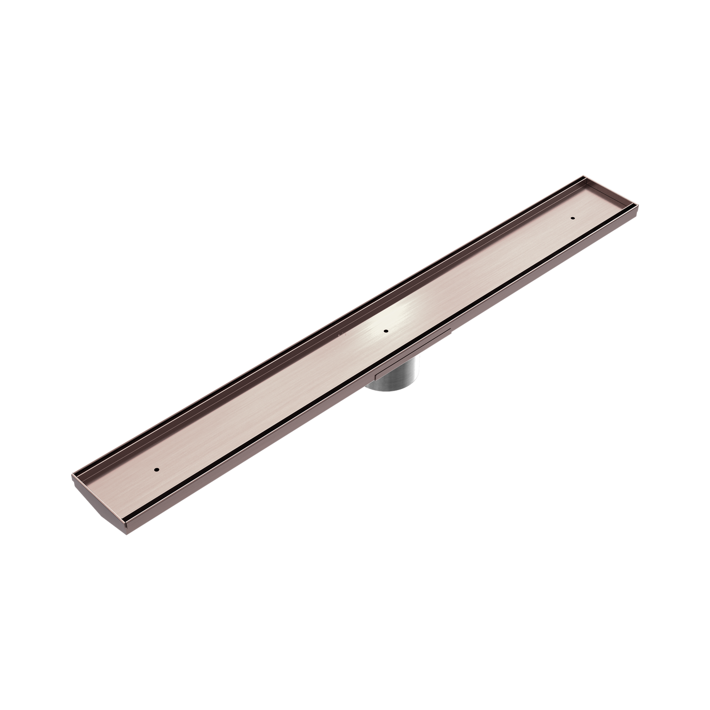 Tile Insert V Channel 900x106mm Floor Grate 90mm Outlet Brushed Bronze