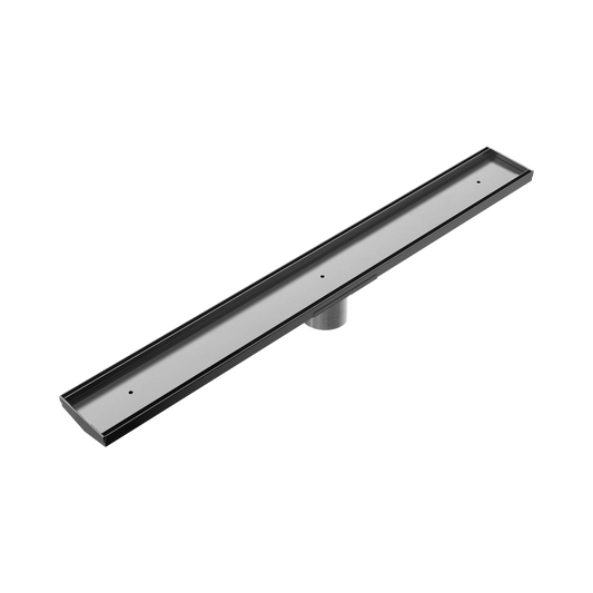 Tile Insert V Channel 900x106mm Floor Grate 90mm Outlet Gun Metal
