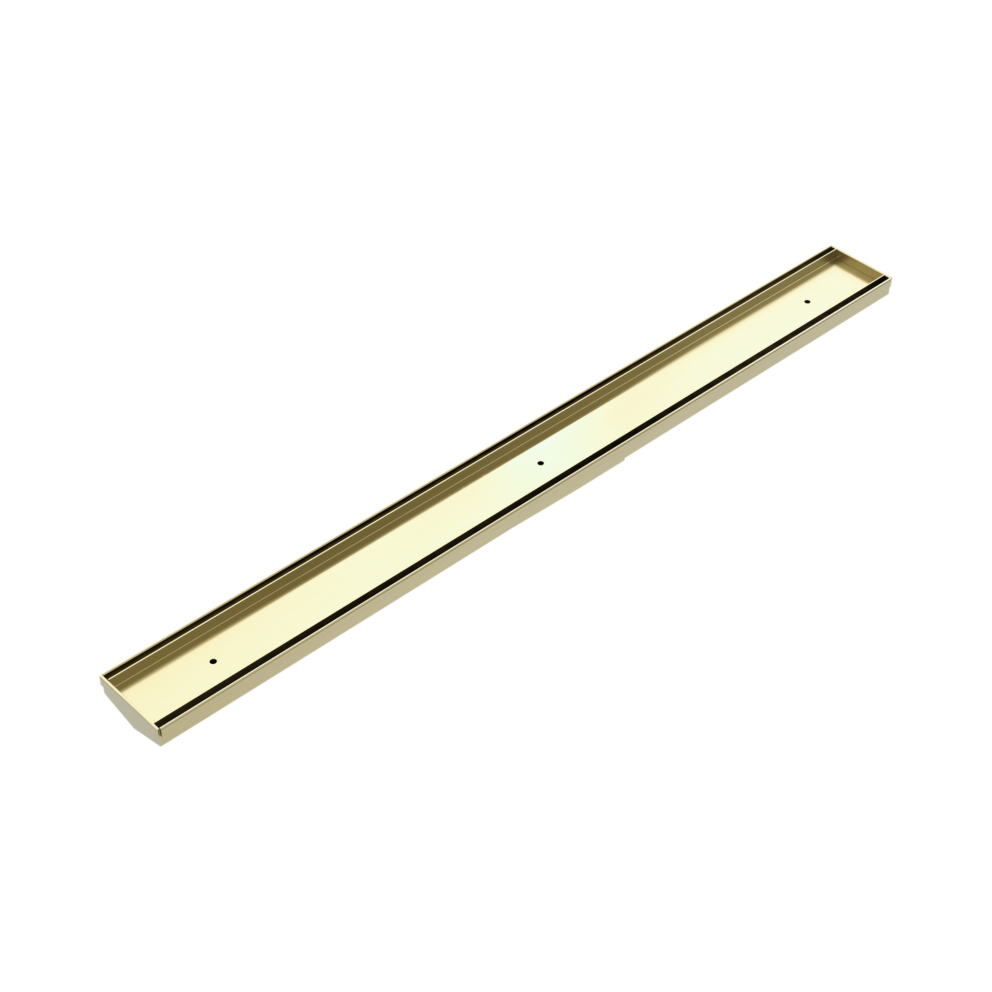Tile Insert V Channel Floor Grate 50mm Outlet Without Outlet And Hole Saw Brushed Gold