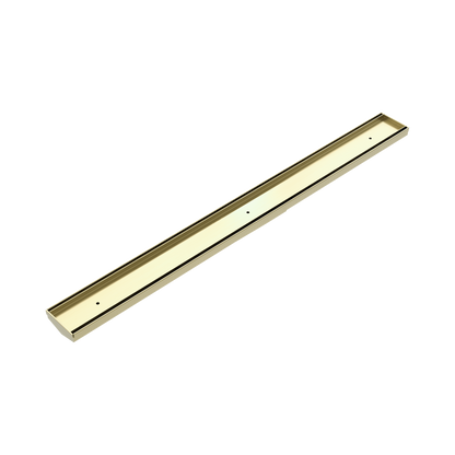 Tile Insert V Channel Floor Grate 50mm Outlet Without Outlet And Hole Saw Brushed Gold