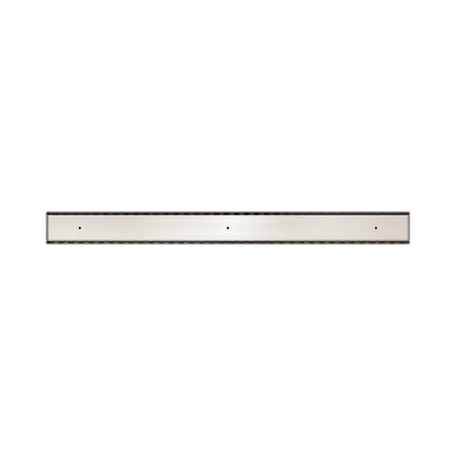 Tile Insert V Channel Floor Grate 50mm Outlet Without Outlet And Hole Saw Brushed Nickel