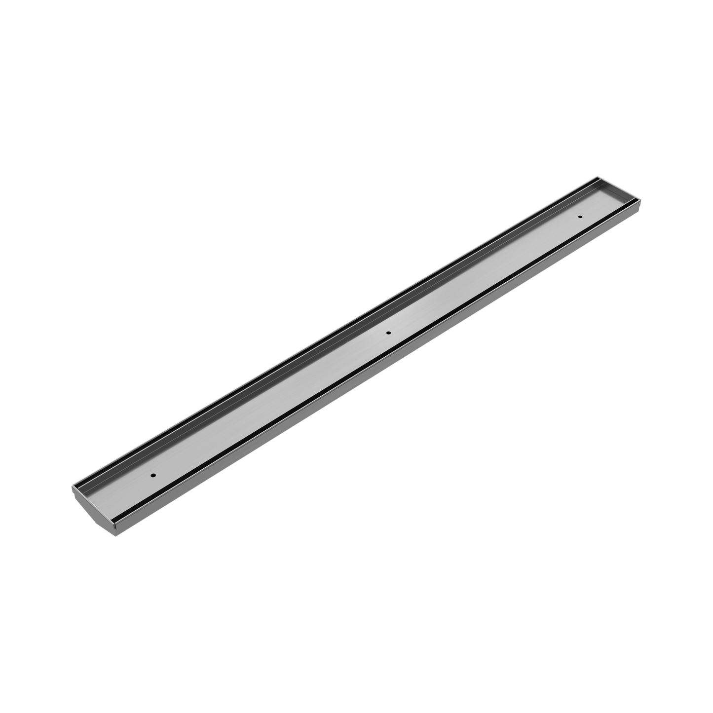 Tile Insert V Channel Floor Grate 50mm Outlet Without Outlet And Hole Saw Gun Metal