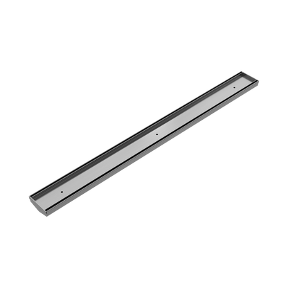 Tile Insert V Channel Floor Grate 50mm Outlet Without Outlet And Hole Saw Gun Metal