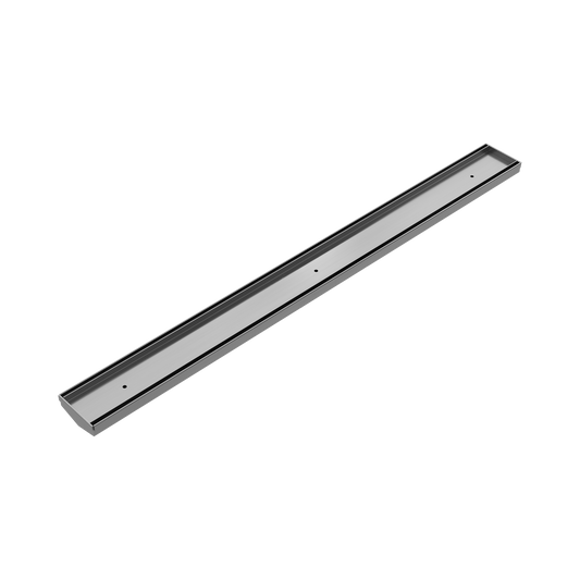 Tile Insert V Channel Floor Grate 50mm Outlet Without Outlet And Hole Saw Gun Metal