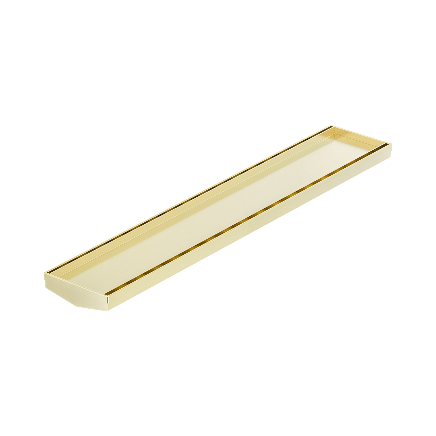 Tile Insert V Channel 600mm Floor Grate 80mm/89mm Outlet Without Outlet And Hole Saw Brushed Gold