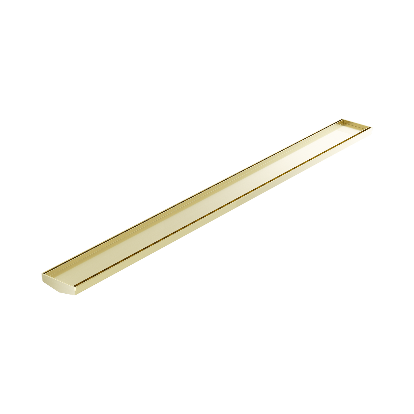Tile Insert V Channel 1200mm Floor Grate 80mm/89mm Outlet Without Outlet And Hole Saw Brushed Gold
