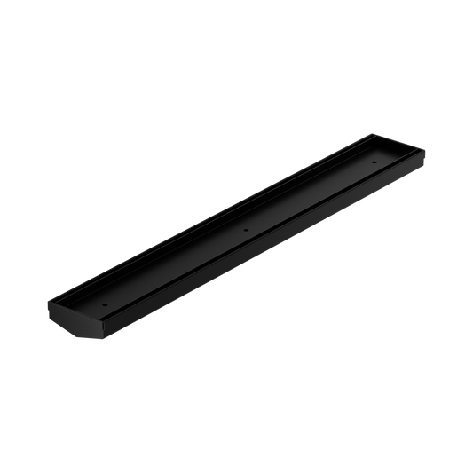 Tile Insert V Channel 600mm Floor Grate 50mm Outlet Without Outlet And Hole Saw Matte Black