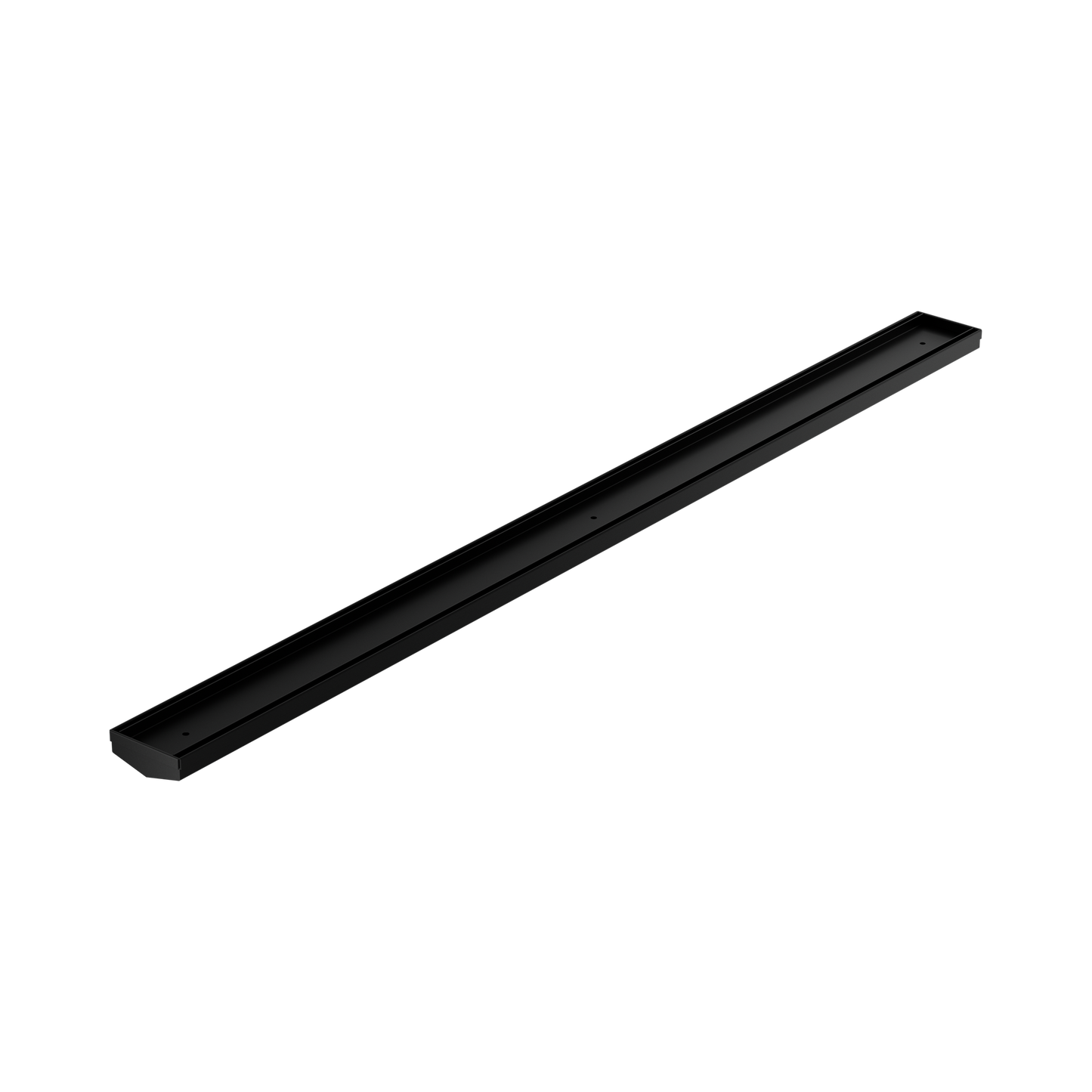 Tile Insert V Channel 1200mm Floor Grate 50mm Outlet Without Outlet And Hole Saw Matte Black