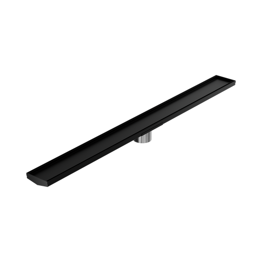 Tile Insert V Channel 1200x106mm Floor Grate 80mm Outlet Matte Black